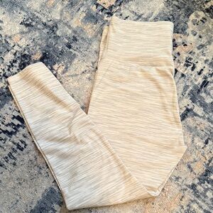 Jockey Women's Cream Striped Leggings